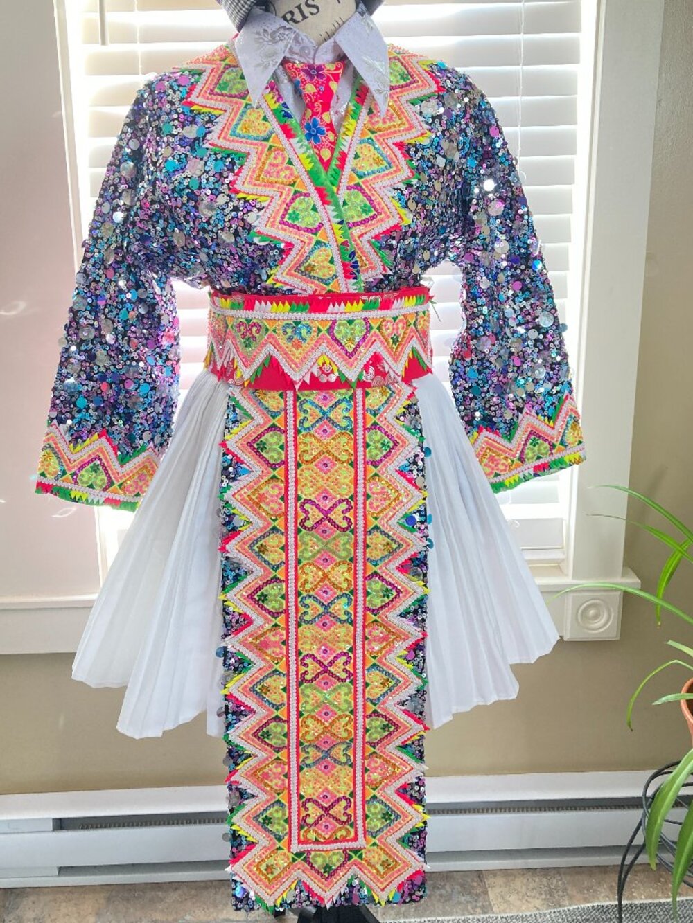 Hmong Sequins Handmade Outfit 42